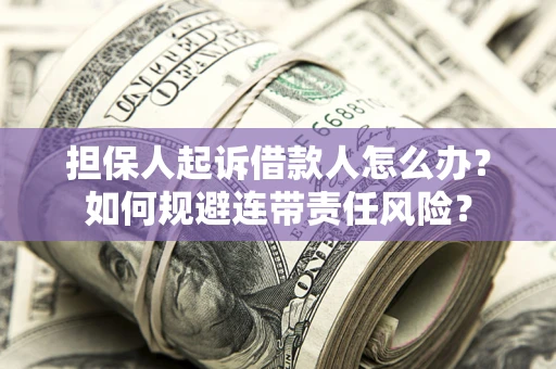 武汉担保人起诉借款人怎么办？如何规避连带责任风险？