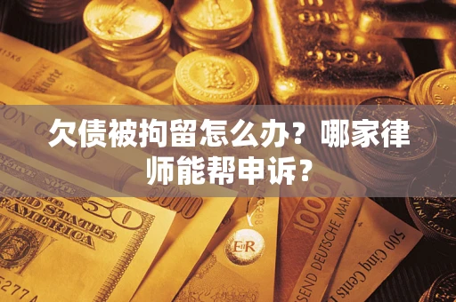 武汉欠债被拘留怎么办？哪家律师能帮申诉？